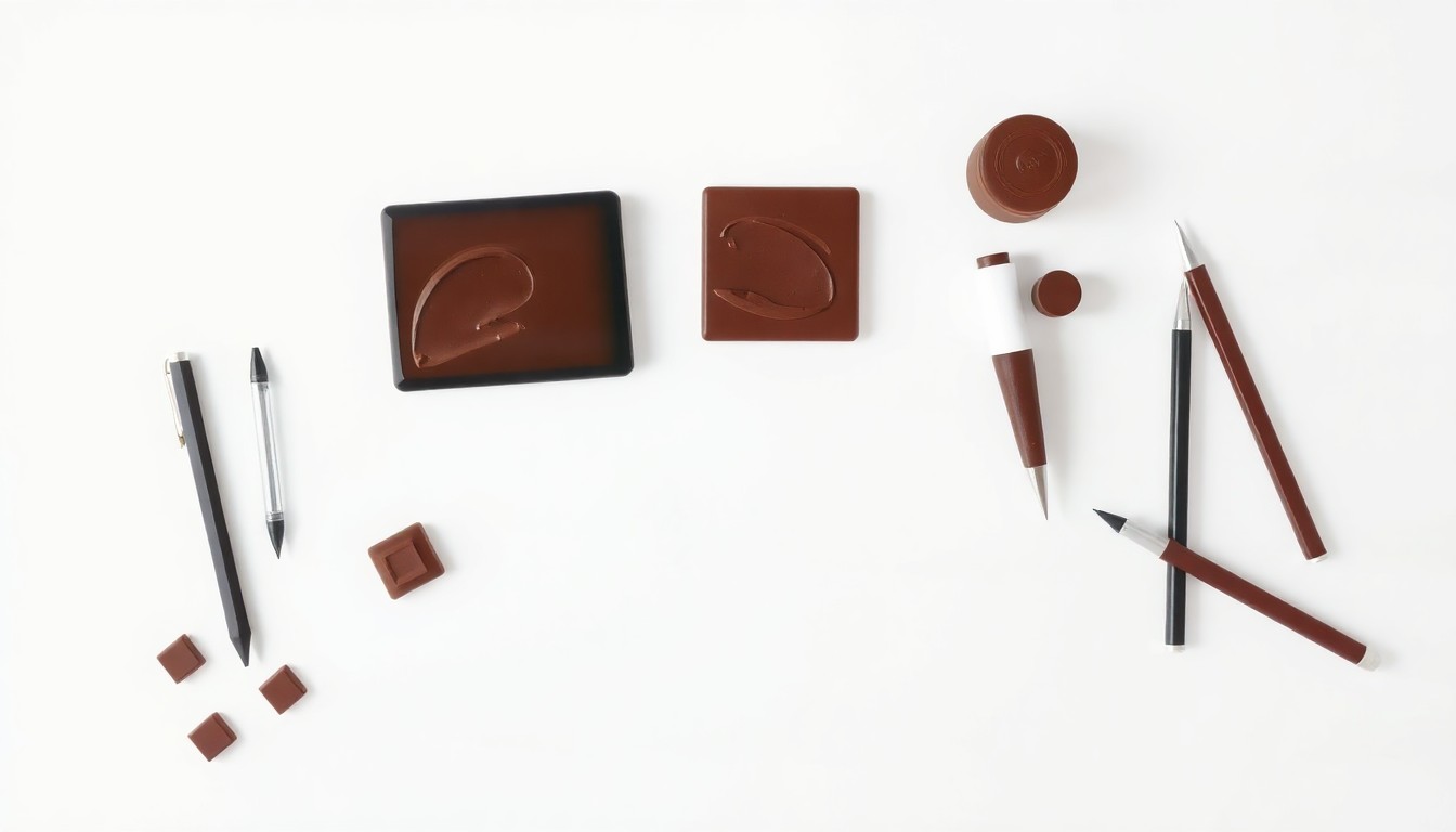 Le matériel indispensable  vos outils de dessin sur tablette de chocolat niveau débutant à expert