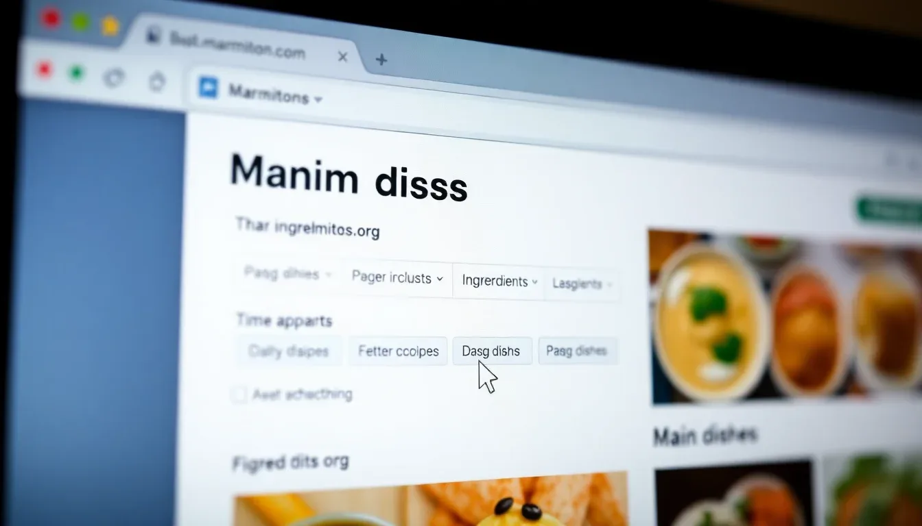 Comment naviguer efficacement sur la page plats principaux de Marmiton